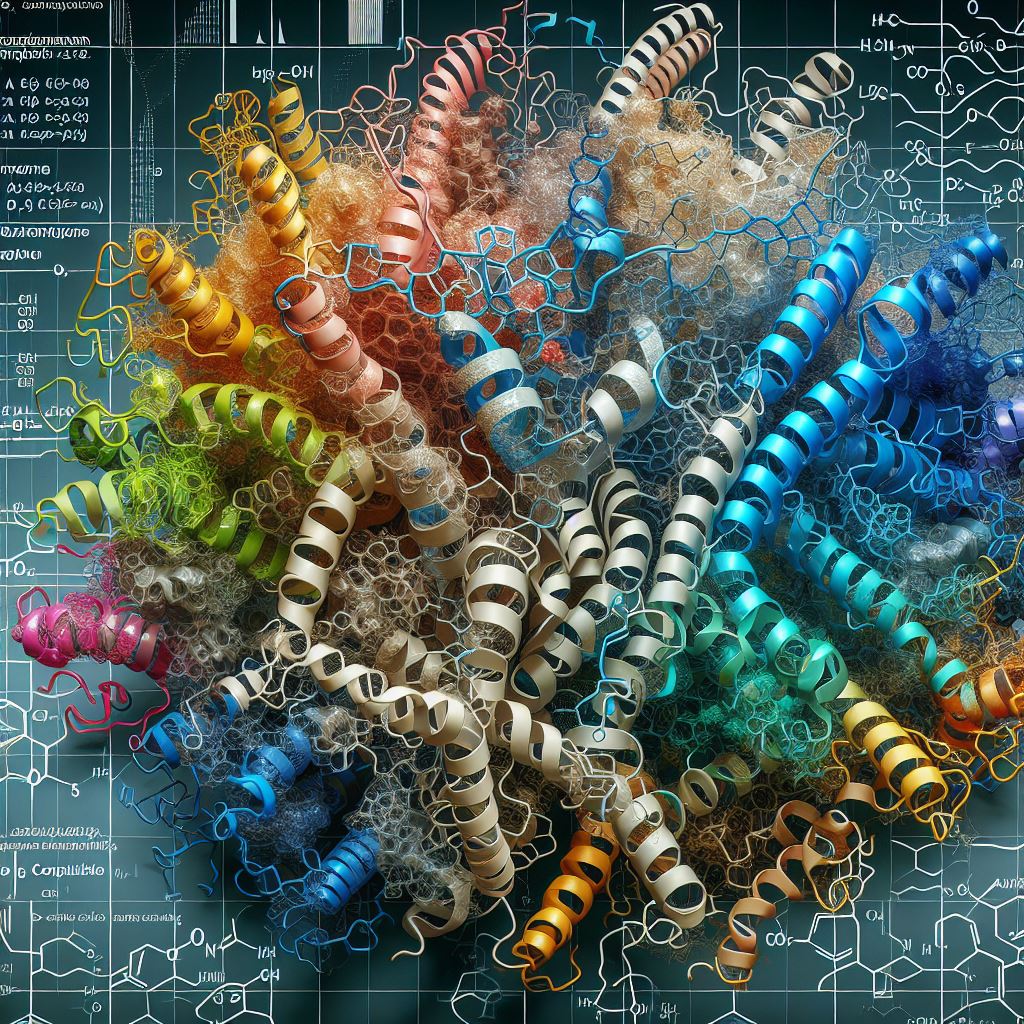 3D protein structure generated by AI - Copilot